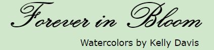 Site Logo Forever in Bloom Watercolors by Kelly Davis